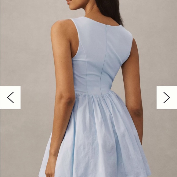 Light Blue Sleeveless Party Dress - Picture 5 of 7